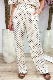 Polkadots everywhere pants - Beige