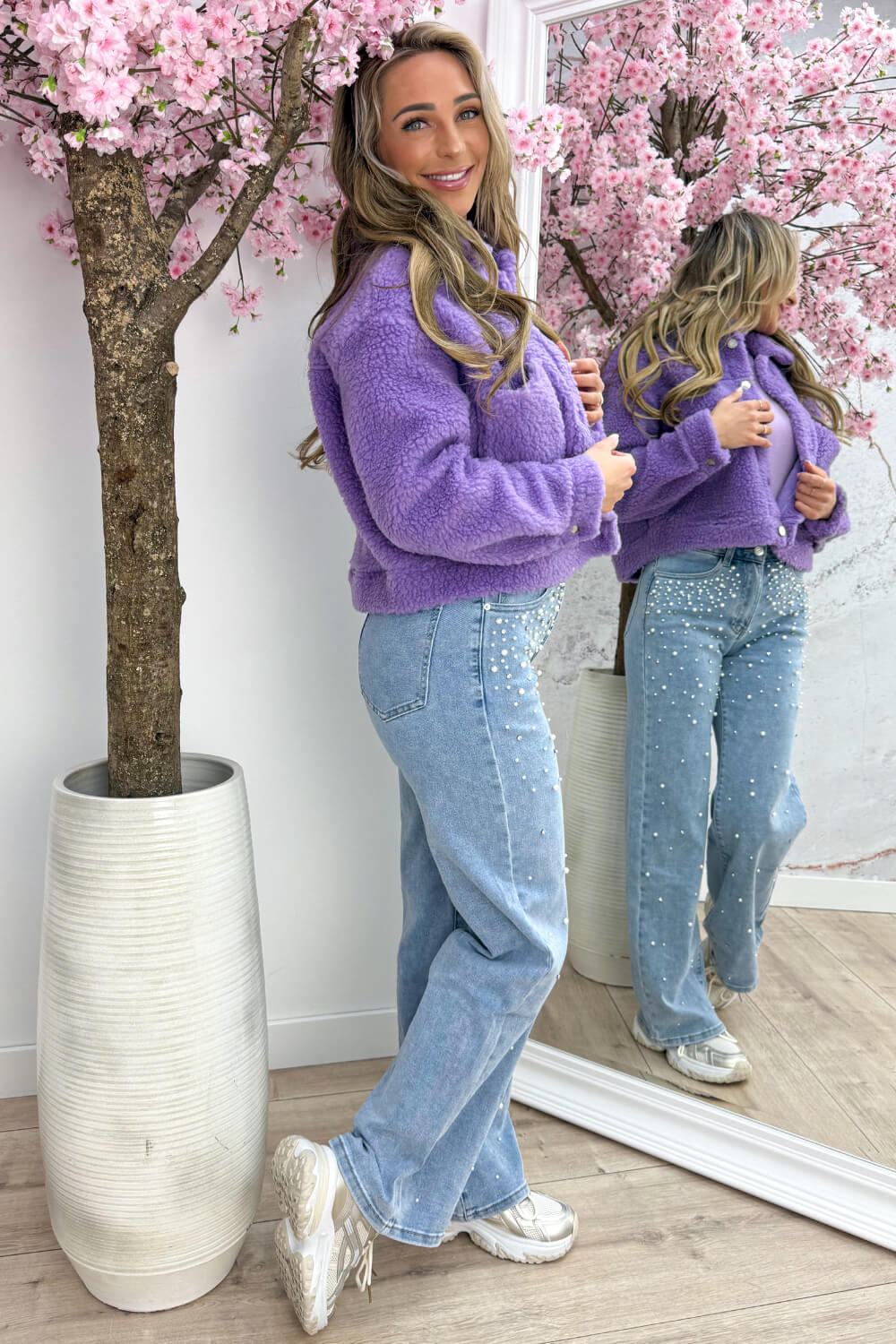 Teddy lover jacket - Lila