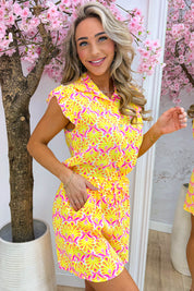 Seashell cotton co-ord - Geel