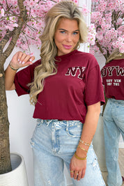 NY teddy T-shirt - Bordeaux