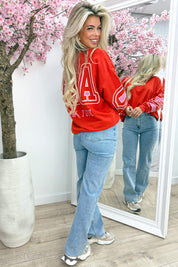 Chicago Oversized Sweater - Red