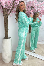 Wild stripe colorful comfy co-ord - Mint