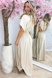 Verona elastic maxi dress - Beige
