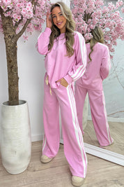 Striped comfy co-ord - Lollypop roze