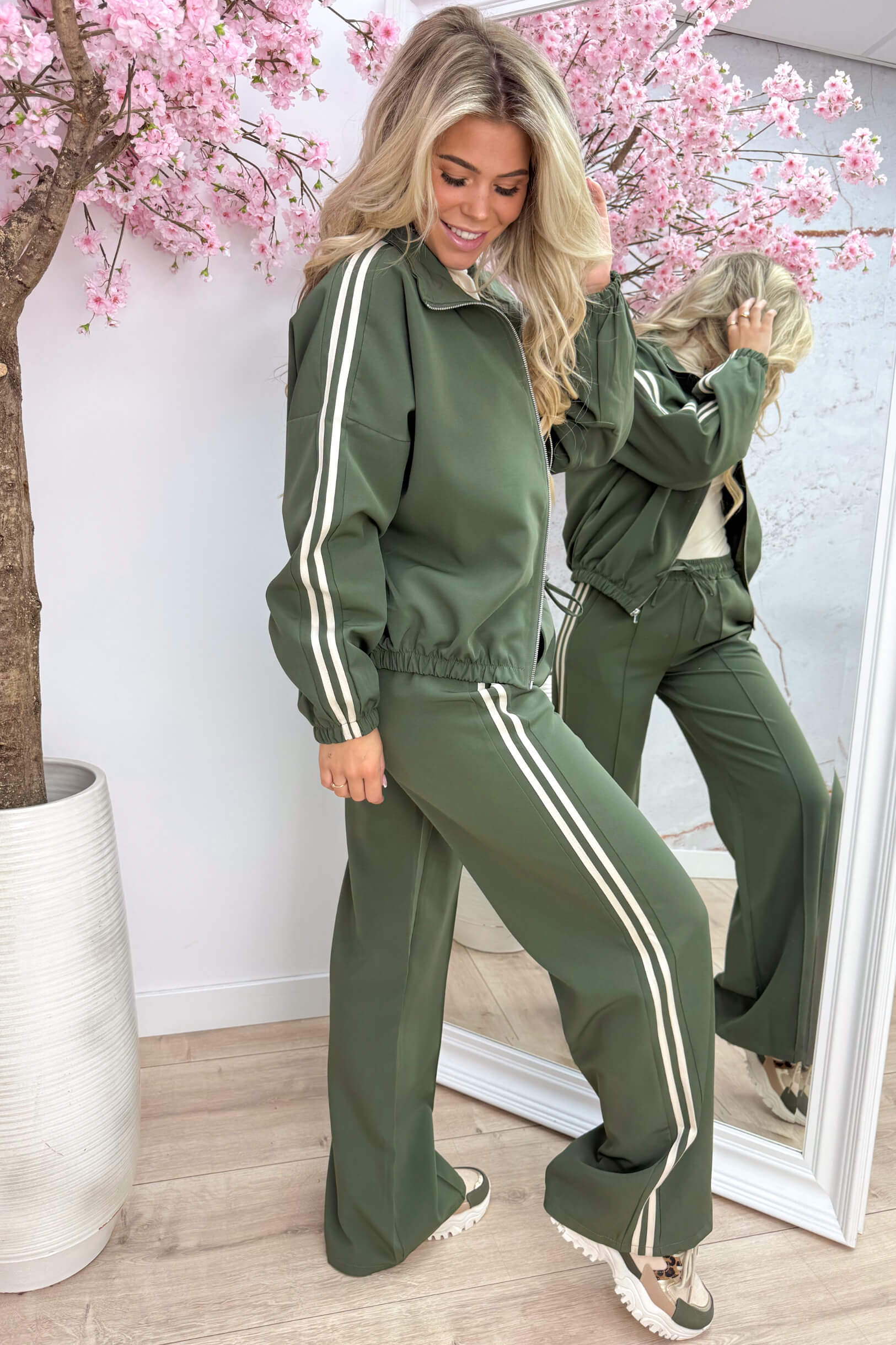 Always in style stripe pantalon - Army