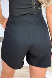 Diamond cross over skort - Zwart
