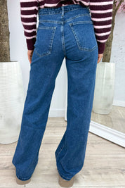 Laced straight leg jeans RD9123 - Jeans blue