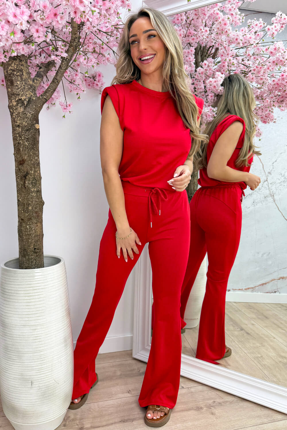 Make a statement comfy co-ord - Rood