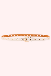 Golden hearts riem - Beige