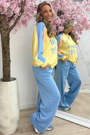 Whispers of attire comfy co-ord - Sky blue