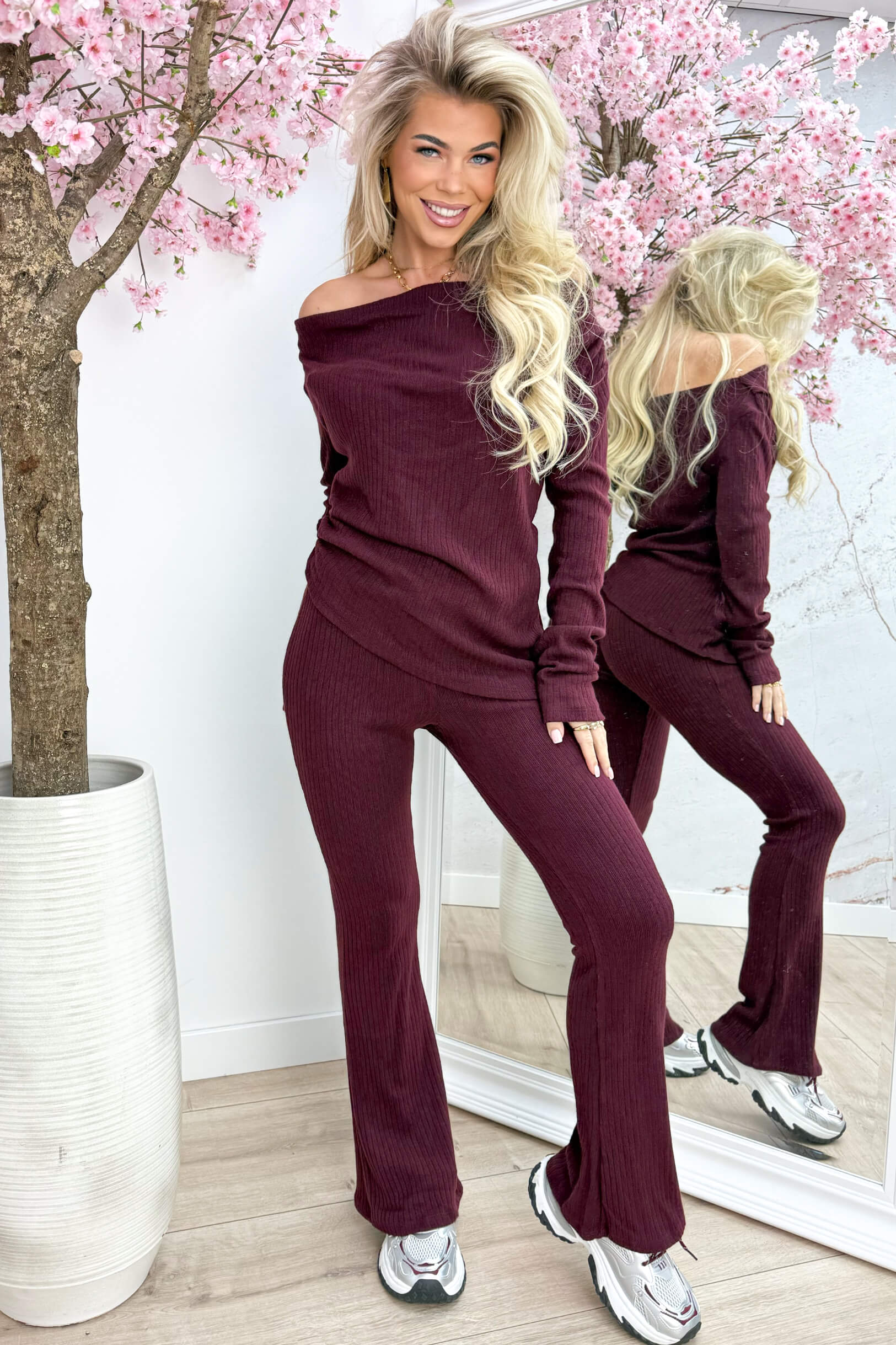 Feeling fab comfy co-ord - Bordeaux