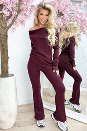 Feeling fab comfy co-ord - Bordeaux