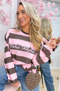 New york stripe sweater - Roze
