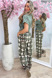 Embroidery knot blouse - Army