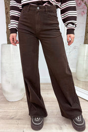 Wide leg jeans RD9091-9 - Bruin