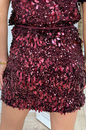 Party season velvet skirt - Bordeaux