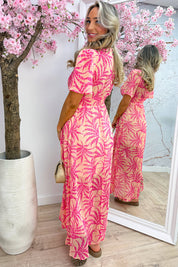 Pink paradise maxi dress - Fuchsia