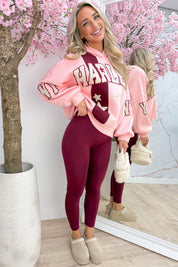 Big city vibes hoodie - Roze