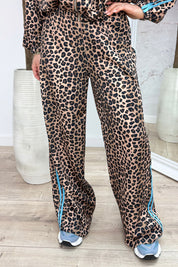 Leopard stripe jogger - Sky blue