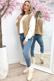 Cuddly teddy gilet - Camel