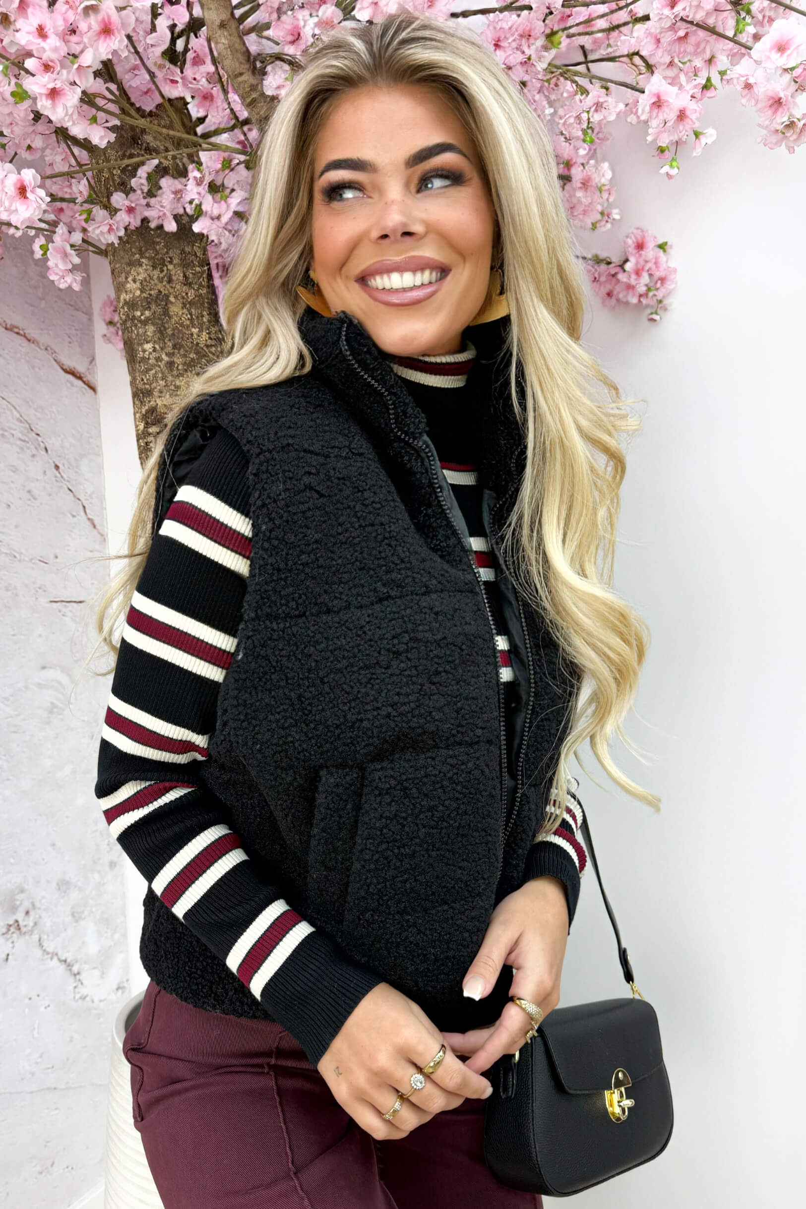 Teddy bodywarmer - Zwart