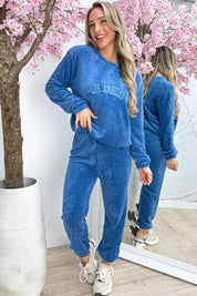 Fleece LA comfy set - Jeans blue