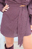 Checkered chemistry skort - Bordeaux
