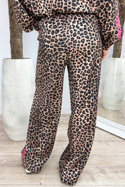 Leopard stripe jogger - Fuchsia