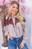 Blooming beautifully stripe blouse - Bruin