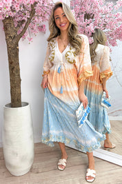 Havana beach dress - Lt. oranje