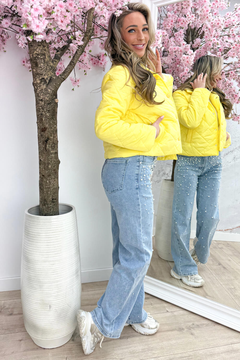 Perfect puffer jacket - Geel