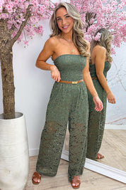 Lace jumpsuit - Army