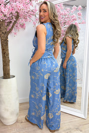 Blooming summer co-ord - Jeans blue