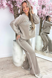Leopard LA comfy co-ord - Taupe