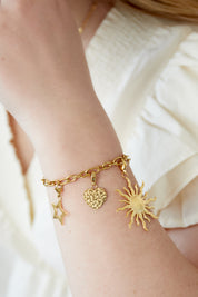 Sunny summer DIY armband - Goud