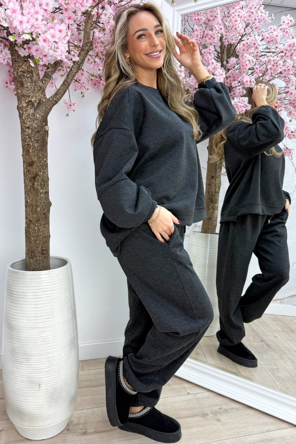 Keep me warm comfy co-ord - Zwart