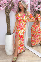 Bahama lurex maxi dress - Fuchsia