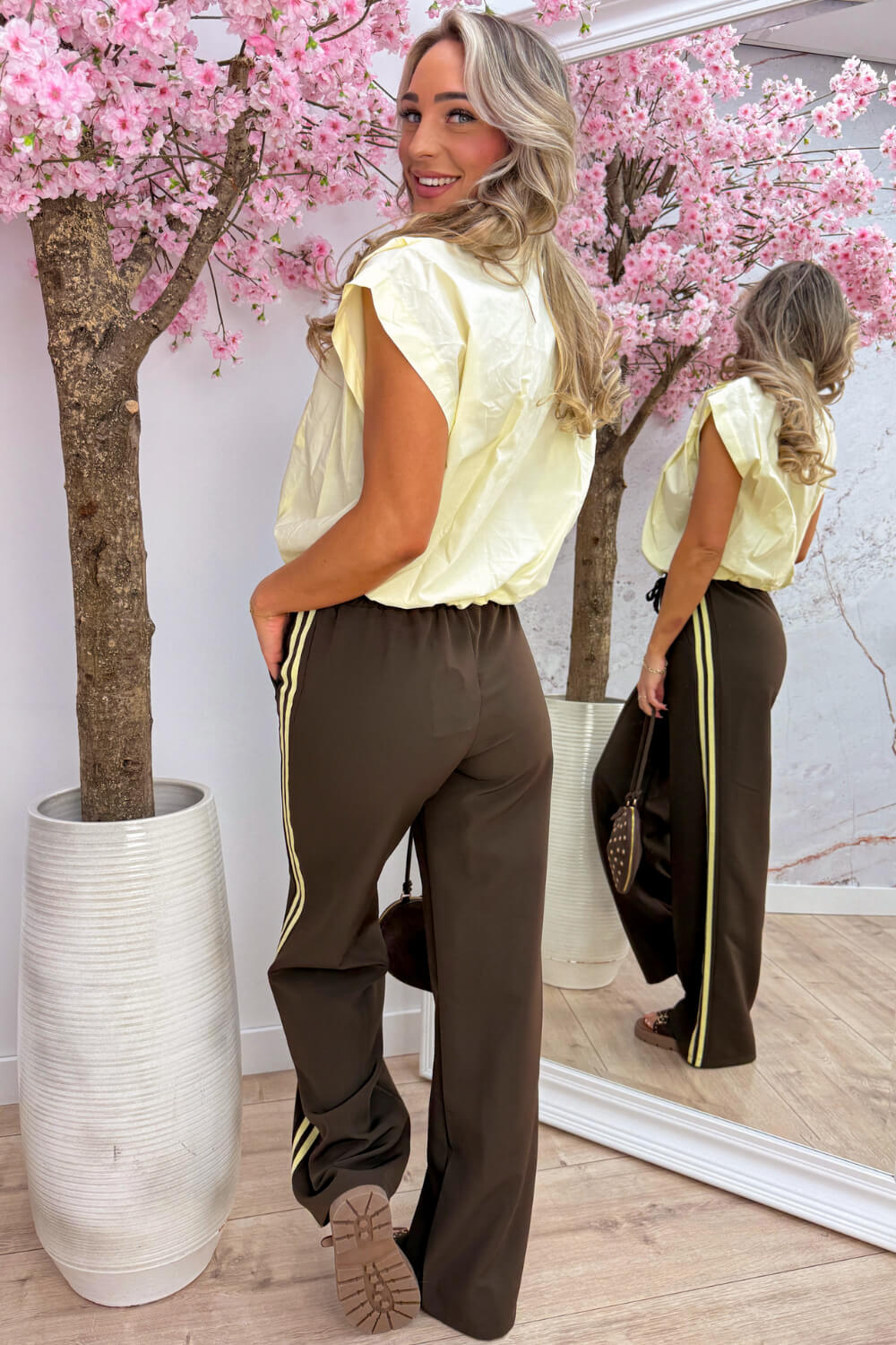 Famous cotton blouse - Geel