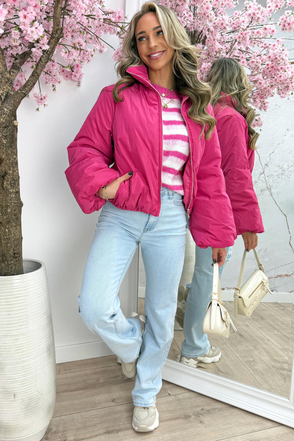 Puff it up bomber - Fuchsia