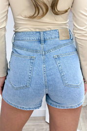 Laced denim skort - Jeans blue