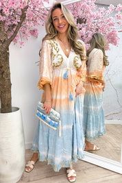 Havana beach dress - Lt. oranje