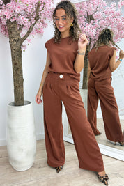 Looking cute but comfy co-ord - Cognac
