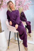 The sparkling side of comfy co-ord - Berry purple