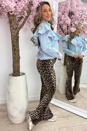 Give me ruffles denim blouse - Jeans blue