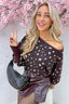 Cozy never looked so wild trui - Berry purple