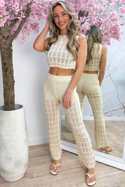 Island girl crochet co-ord - Beige