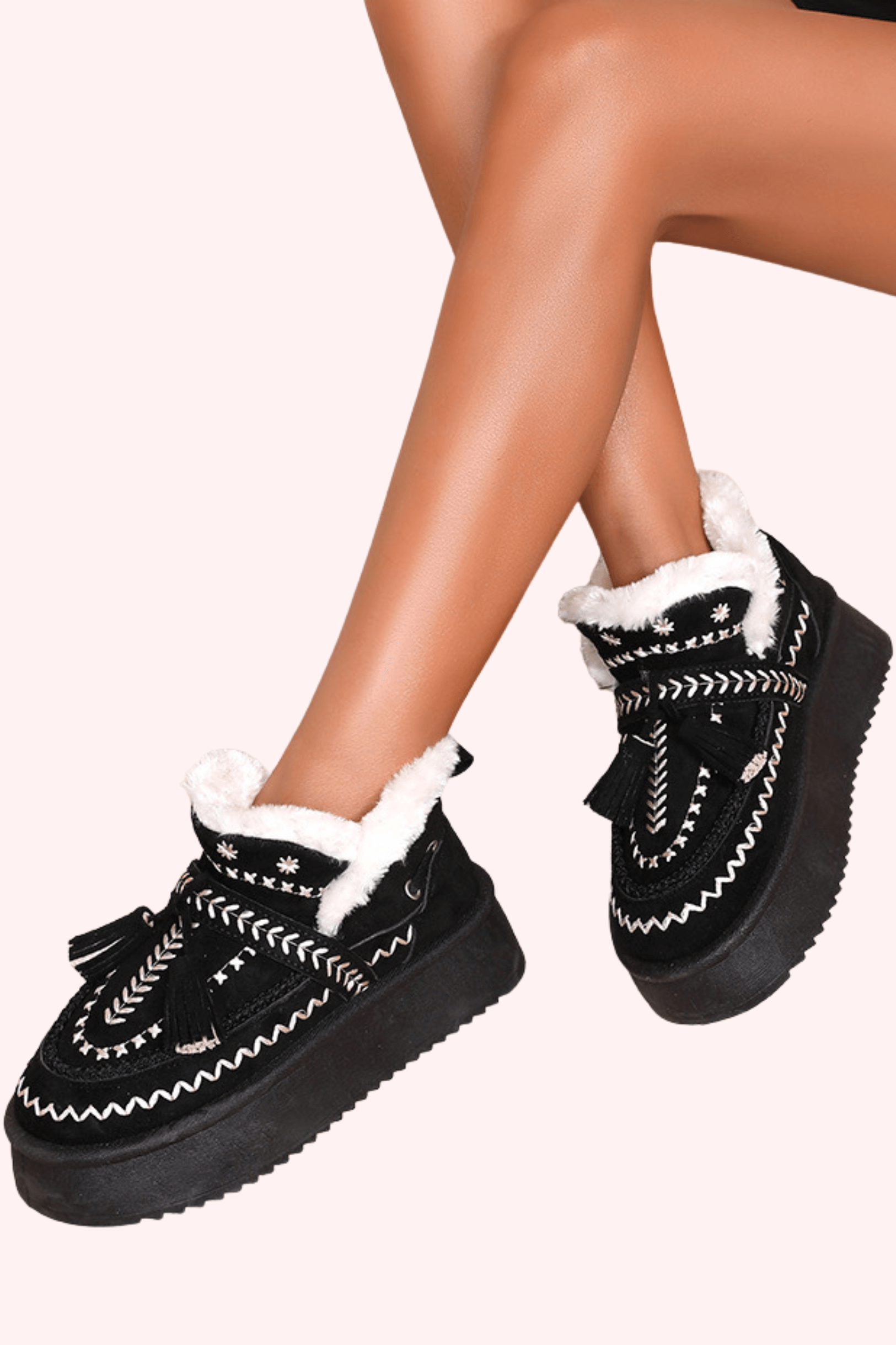 Winter wonderland boots - Zwart