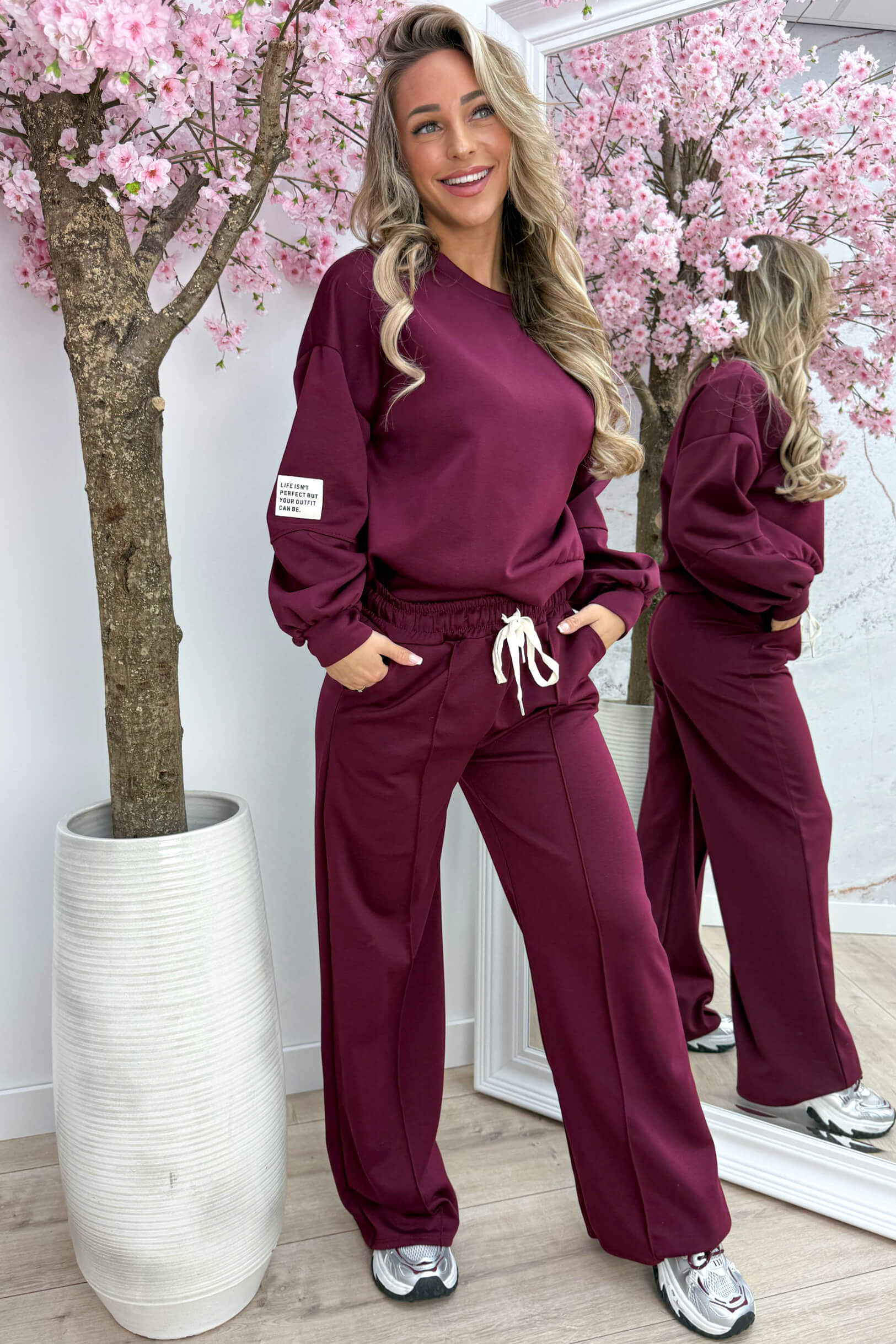 Perfect embleem comfy co-ord - Bordeaux