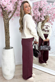 Amour is french basic trui - Bordeaux