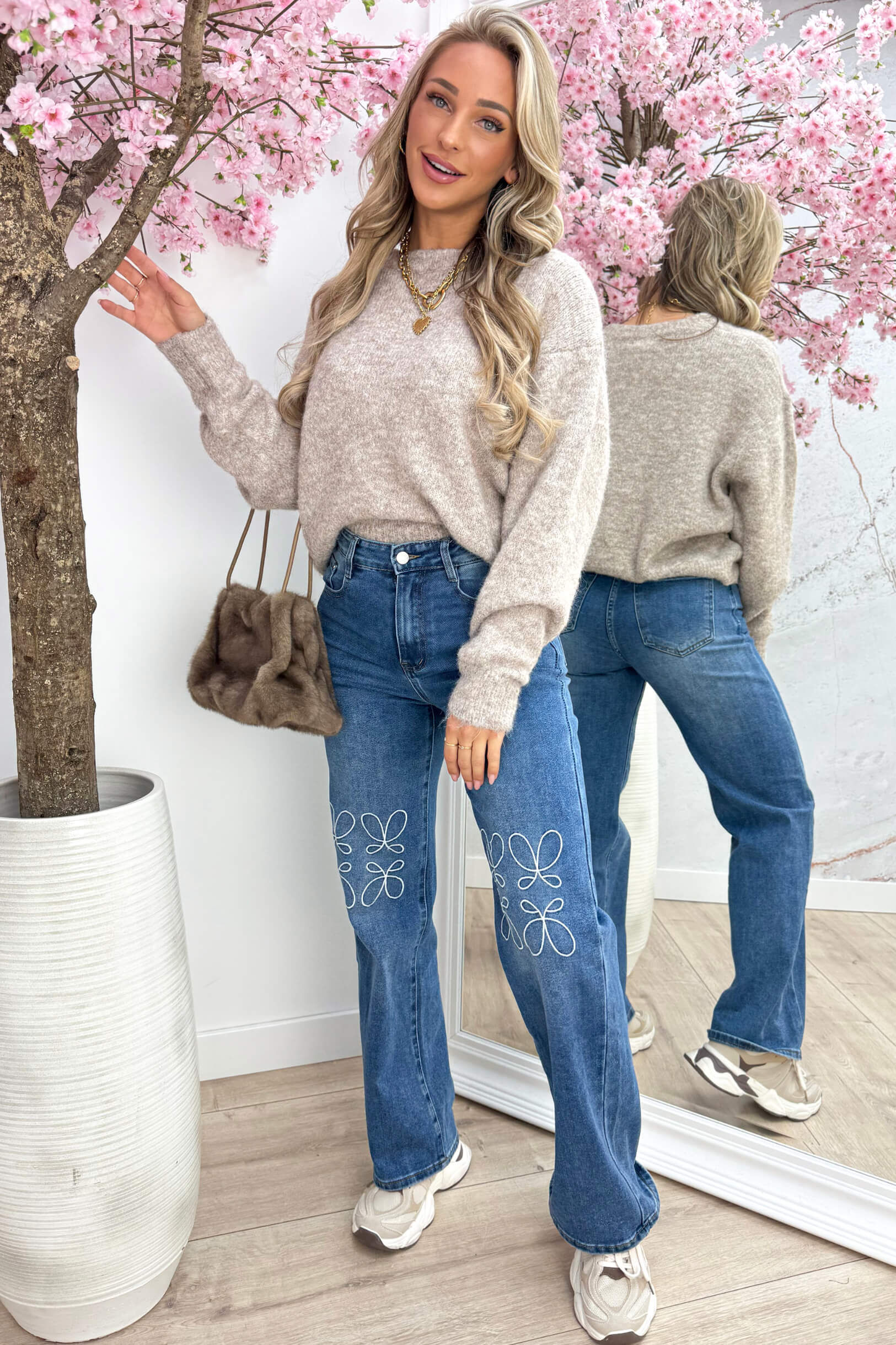 The perfect basic trui - Taupe